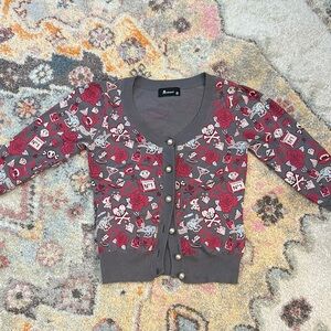 Tokidoki Gray and Red Graphic Sweater